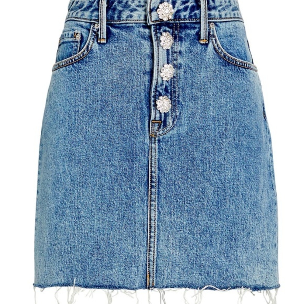 GRLFRND Embellished Denim Skirt